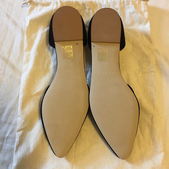 NWOB Jcrew $158 D’orsay suede flats black 8 - Picture 2 of 6